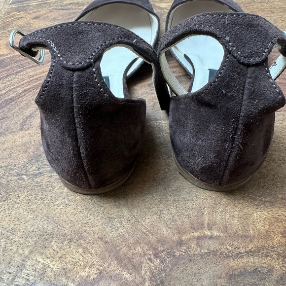 Preowned - A.P.C. Brown Suede Ankle Strap Flats/Sandals, Size EU 36 (US 6) - Picture 3 of 8